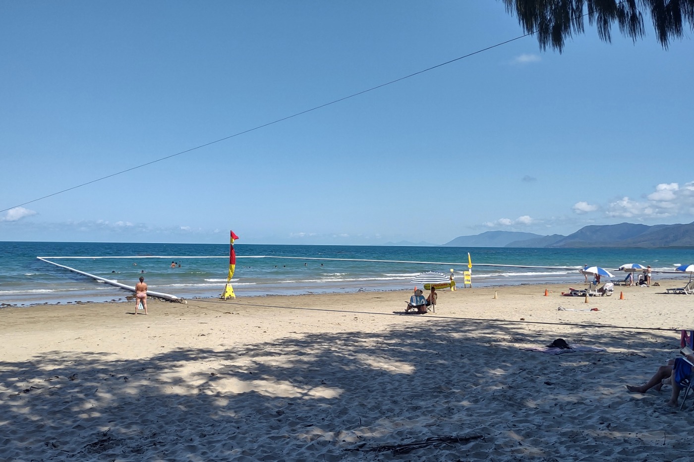 The stinger net on Port Douglas Beach (Four Mile Beach) in summer.