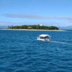 How To Visit The Low Isles From Port Douglas Glass Bottom Boat approaching Low Isles