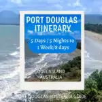 Port Douglas Itinerary beach photo with text